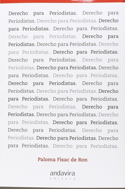 DERECHO PARA PERIODISTAS | 9788484087663 | FISAC DE RON, PALOMA
