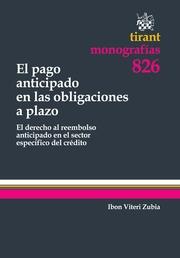 PAGO ANTICIPADO EN LAS OBLIGACIONES A PLAZO, EL | 9788490048894