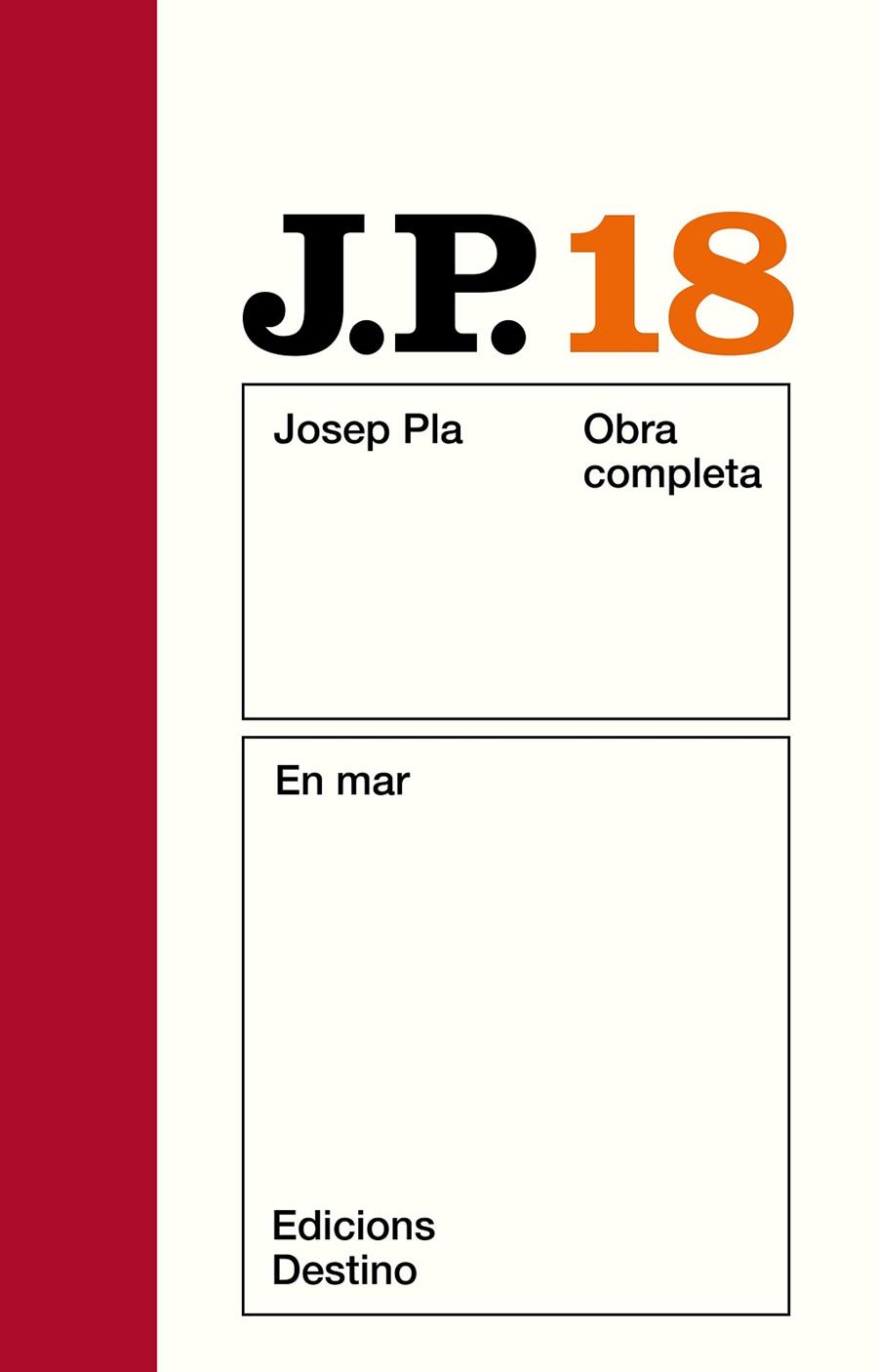 OBRA COMPLETA JOSEP PLA 18. EN MAR | 9788423305957 | PLA, JOSEP