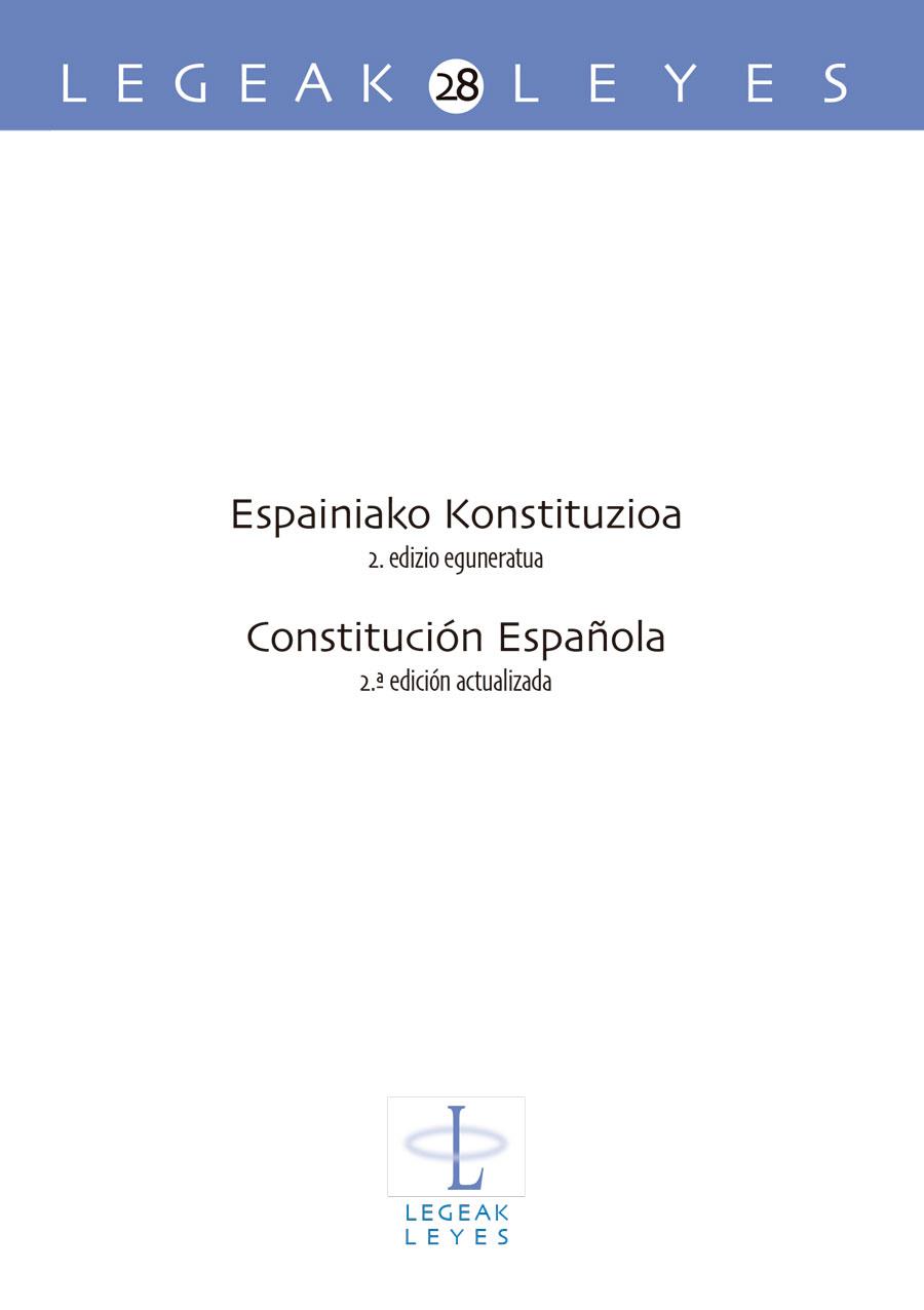 ESPAINIAKO KONSTITUZIOA - CONSTITUCIÓN ESPAÑOLA | 9788413196817