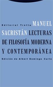 LECTURAS DE FILOSOFIA MODERNA Y CONTEMPORANEA | 9788481649055 | SACRISTAN, MANUEL