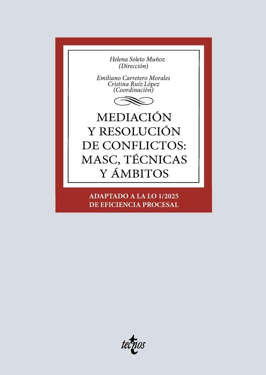 MEDIACIÓN Y RESOLUCIÓN DE CONFLICTOS : MASC, TÉCNICAS Y ÁMBITOS | 9788430992942 | SOLETO MUÑOZ, HELENA/CARRETERO MORALES, EMILIANO/RUIZ LÓPEZ, CRISTINA/ALZATE SÁEZ DE HEREDIA, RAMÓN/