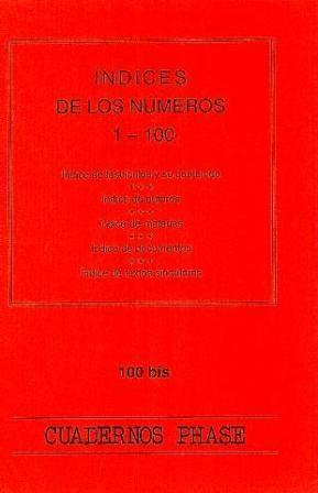 ÍNDICE DE LOS 100 NÚMEROS DE CPH | 9788474675979 | URDEIX I DORDAL, JOSEP