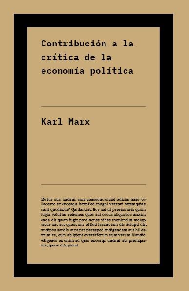 CONTRIBUCIÓN A LA CRÍTICA DE LA ECONOMÍA POLÍTICA | 9791388115127 | MARX, KARL