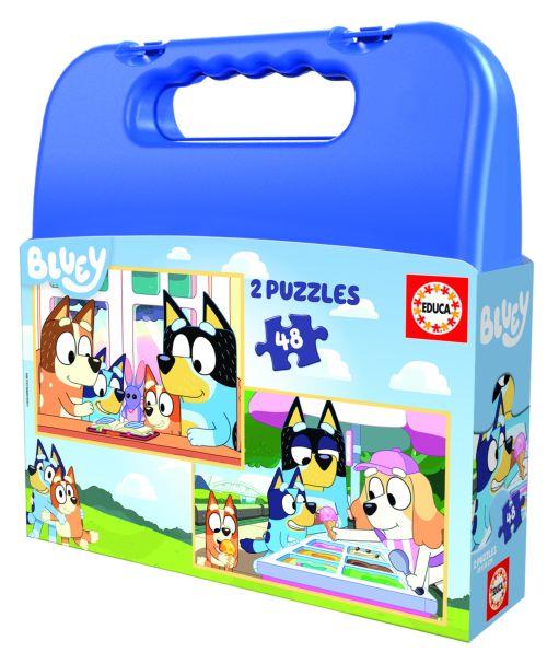 MALETA PUZLES BLUEY 2X48 PECES | 8412668198319