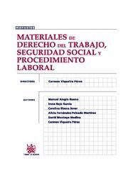 MATERIALES DE DERECHO DEL TRABAJO , SEGURIDAD SOCIAL Y PROCEDIMIENTO LABORAL | 9788498769074 | CARMEN VIQUEIRA PÉREZ/MANUEL ALEGRE NUENO/IRENE BAJO GARCÍA/CAROLINA BLASCO JOVER/ALICIA FERNÁNDEZ-P