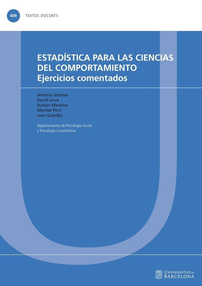 ESTADÍSTICA PARA LAS CIENCIAS DEL COMPORTAMIENTO | 9788447539758 | VARIOS AUTORES