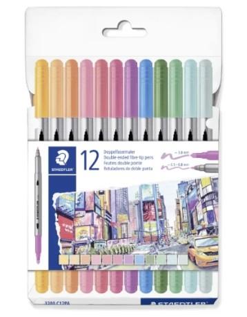 ROTULAD. DOBLE PUNTA 12 UN. STAEDLER PASTEL 3200 | 4007817169001