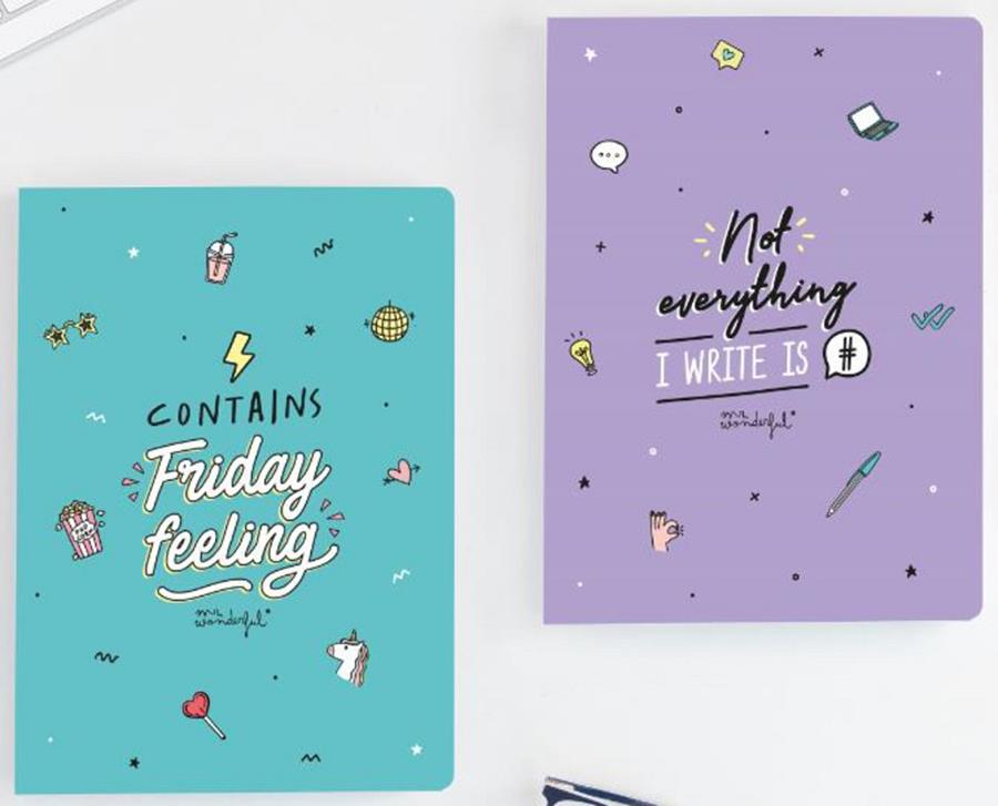 LIBRETAS MR. WONDERFUL A4 CONTAINS FRIDAY FEELING (SET 2 UNIDADES) | 8435460749015