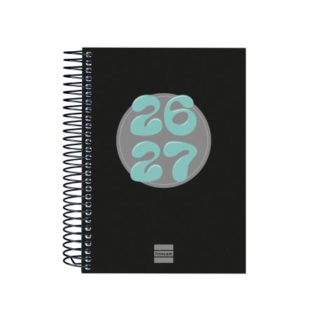 AGENDA ESPIRAL CURS COOL 1/8 1DP 26-27 NEGRE | 8422952415886