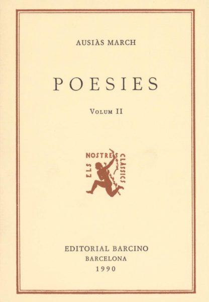POESIES (AUSIES MARCH, II) | 9788472262041 | MARCH, AUSIAS