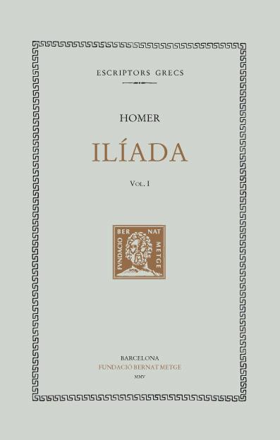 ILIADA  I | 9788472258594 | HOMER