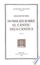 HOMILIES SOBRE EL CANTIC DELS CANTICS - I - HOMILIES I-V | 9788472258266 | GREGORI DE NISSA