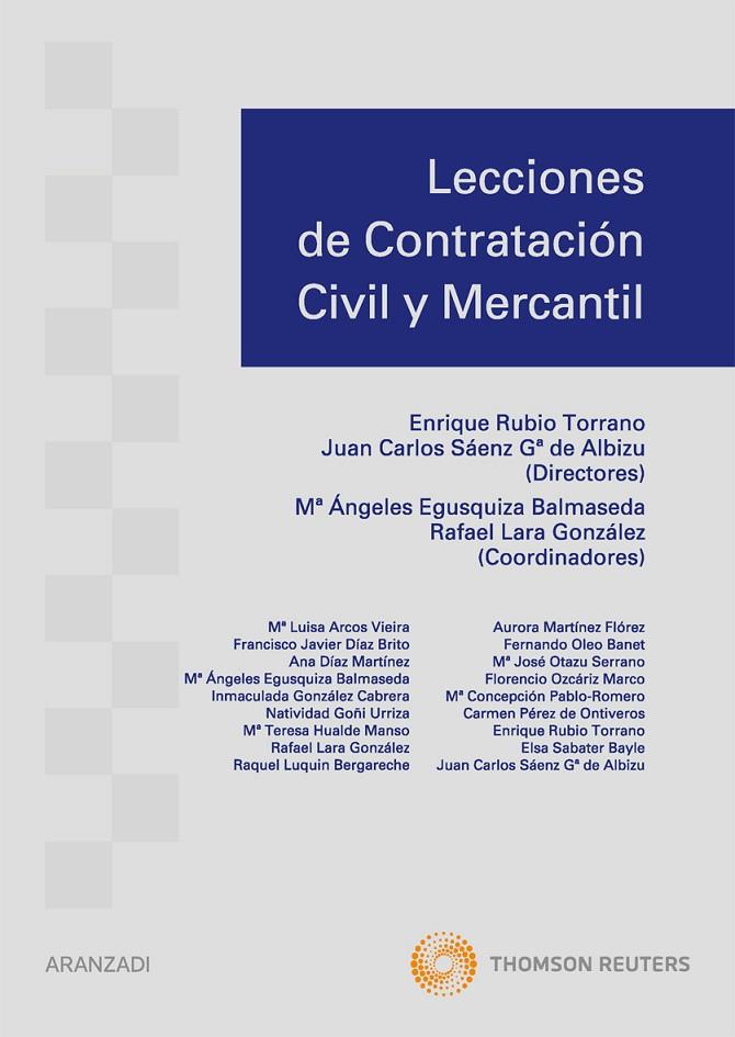 LECCIONES DE CONTRATACIÓN CIVIL Y MERCANTIL | 9788499030708 | RUBIO TORRANO, ENRIQUE