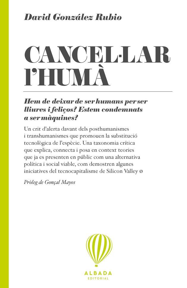 CANCEL·LAR L'HUMÀ | 9791399084238 | GONZALEZ RUBIO, DAVID
