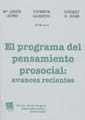 PROGRAMA DEL PENSAMIENTO PROSOCIAL, EL : AVANCES RECIENTES | 9788484423768 | VICENTE GARRIDO GENOVÉS/ALFREDO GIL OCHOANTESANA/CRISTINA GÓMEZ HARO/ANA MARÍA GÓMEZ PIÑANA/BERNARDO