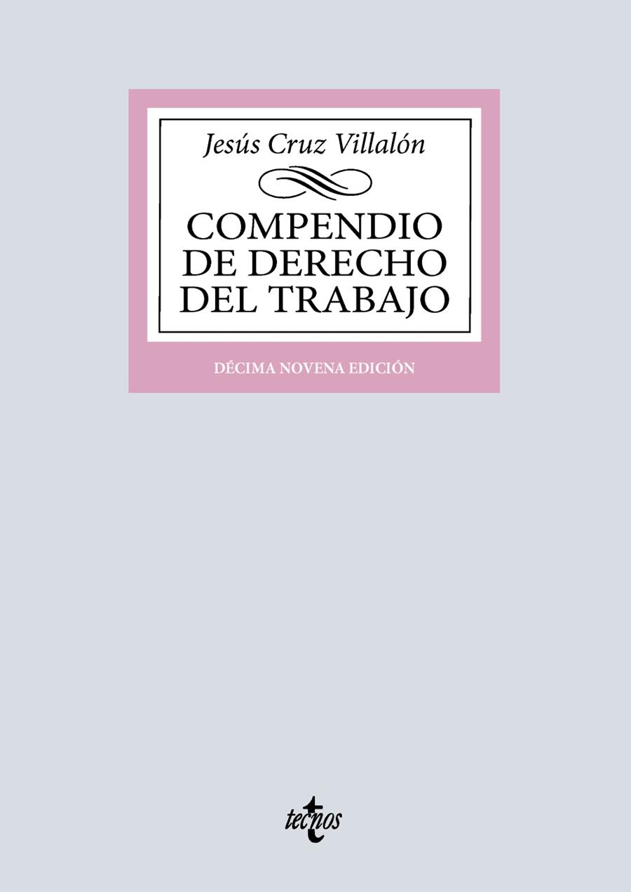 COMPENDIO DE DERECHO DEL TRABAJO | 9788430994700 | CRUZ VILLALON, JESUS