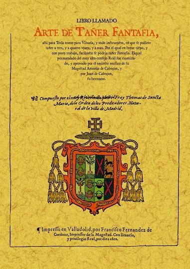 ARTE DE TAÑER FANTASIA | 9788497615907 | SANCTA MARÍA, THOMÁS DE