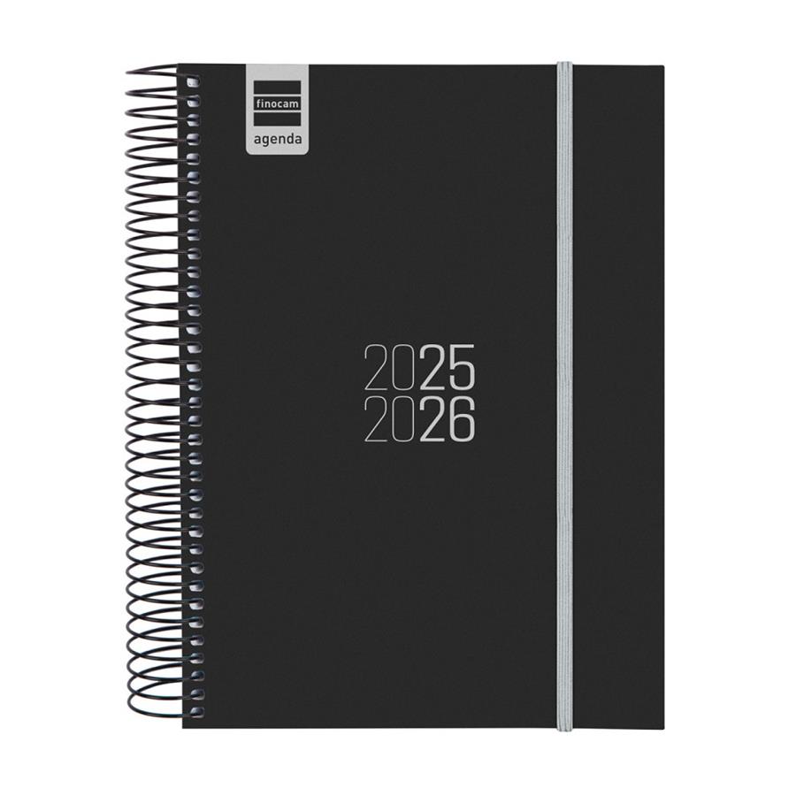 AGENDA ESPIRAL CURS ESPIR E10 1DP 25-26 NEGRE | 8422952399162
