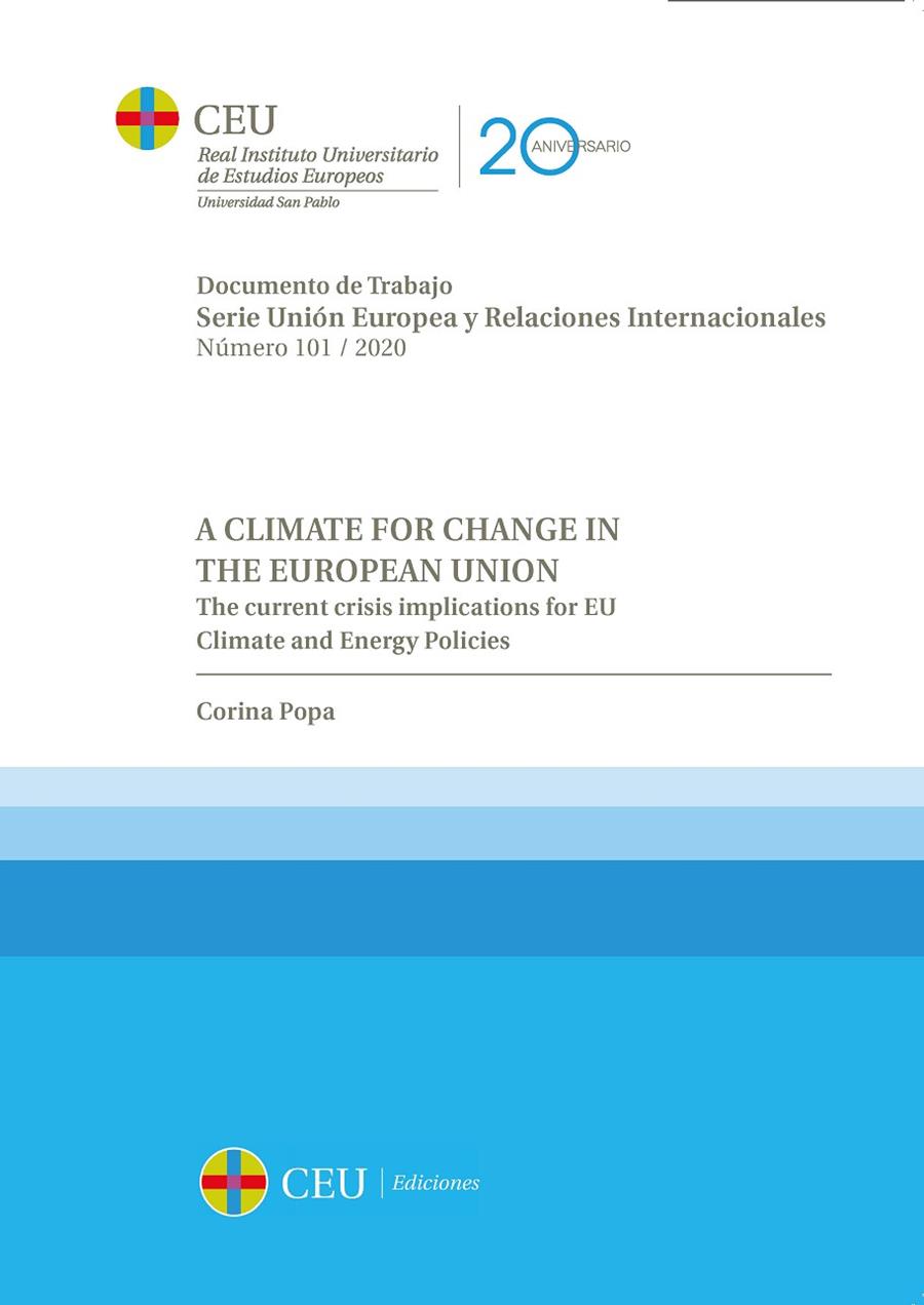 A CLIMATE FOR CHANGE IN THE EUROPEAN UNION | 9788417385927 | POPA, CORINA