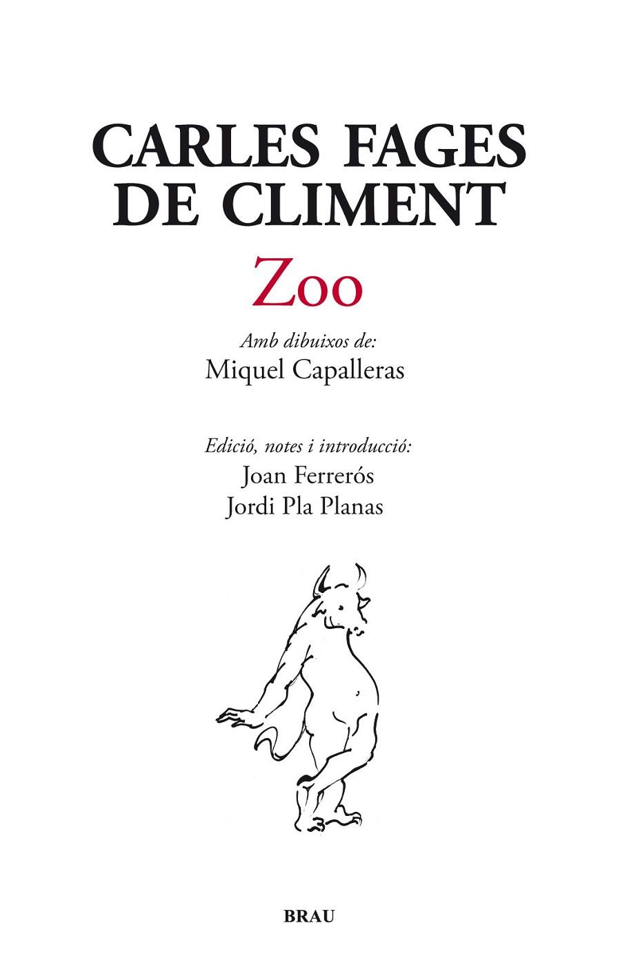 ZOO | 9788496905962 | FAGES DE CLIMENT, CARLES