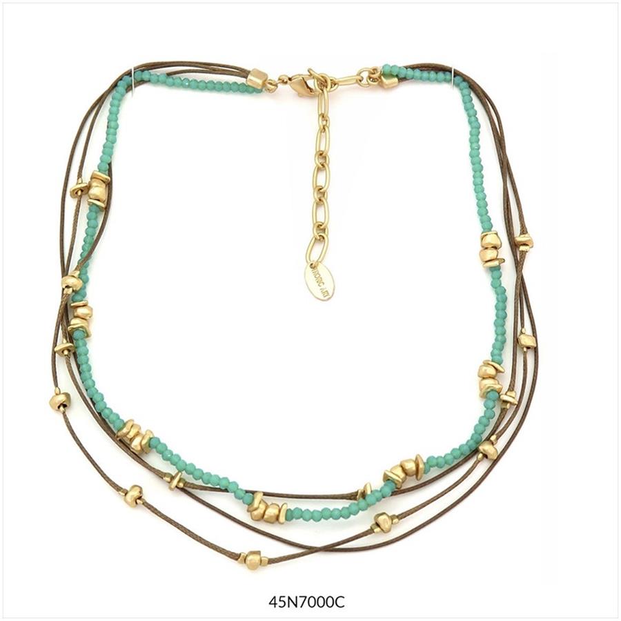 COLLAR DRISS CURT DAURAT, TURQUESA,MARRO | 45n7000c