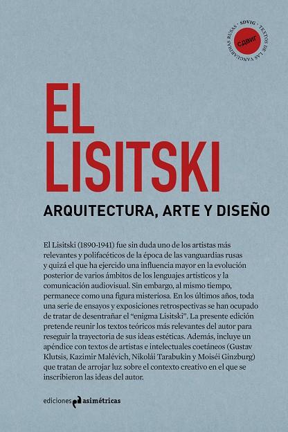 ARQUITECTURA, ARTE Y DISEÑO | 9788494979842 | EL LISITSKI