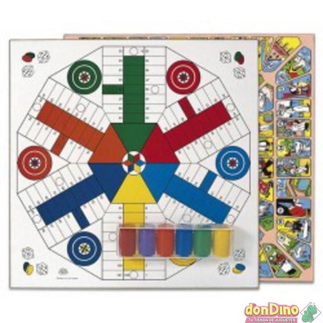 TABLERO PARCHÍS 6 - OCA MADERA CON ACCESORIOS 40X40 cm | 8422878713868