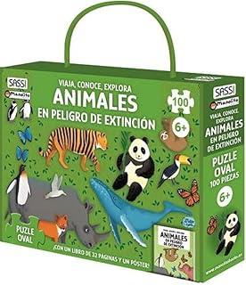 ANIMALES EN PELIGRO DE EXTINCION PUZLE 100 PIEZAS (PUZZLE + LIBRO) | 9788410443372