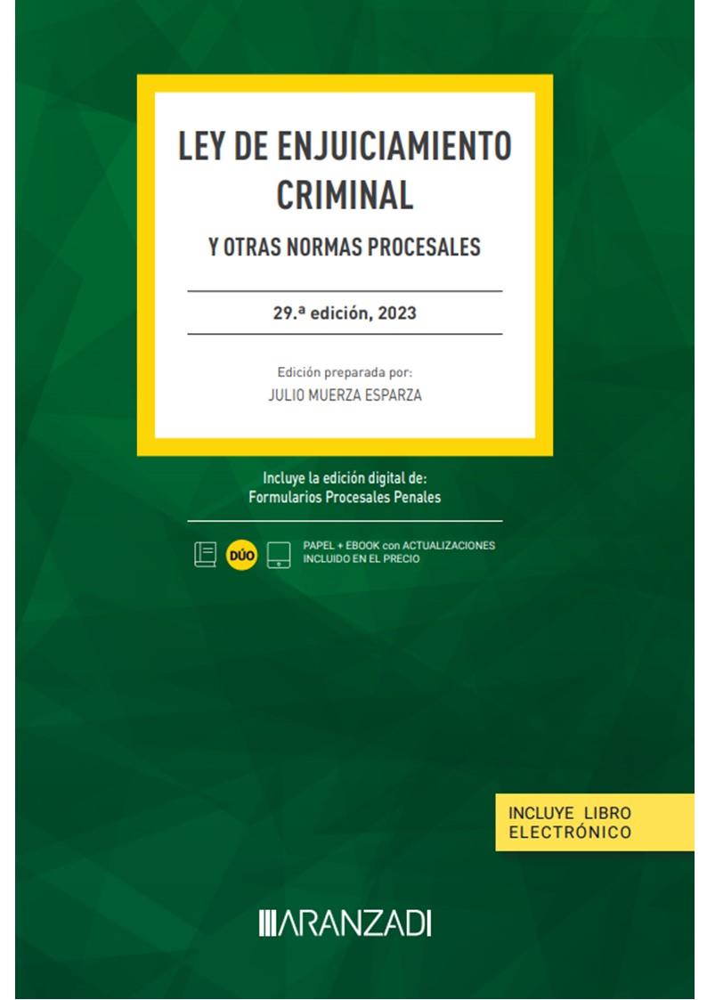 LEY DE ENJUICIAMIENTO CRIMINAL (PAPEL + E-BOOK) | 9788411635271 | MUERZA ESPARZA, JULIO