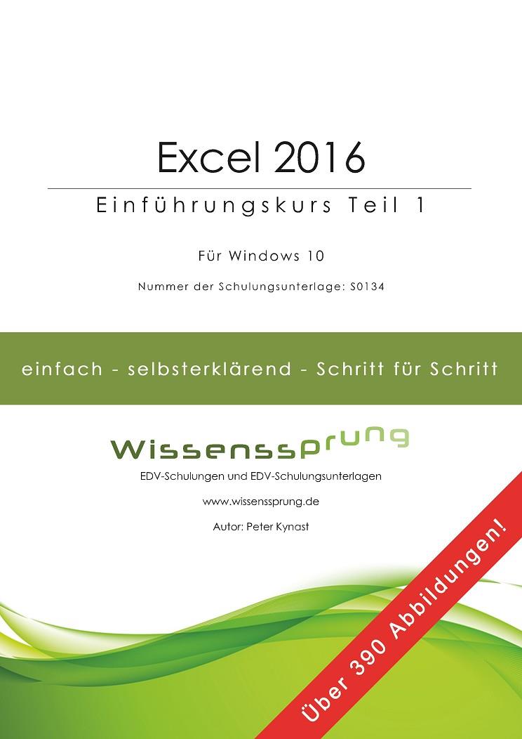 EXCEL 2016 - EINFÜHRUNGSKURS TEIL 1 | 9783749436750 | KYNAST, PETER