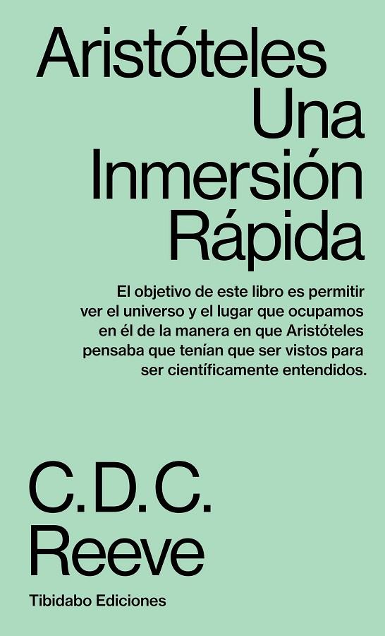 ARISTÓTELES. UNA INMERSIÓN RÁPIDA | 9788413475660 | REEVE, C. D. C.