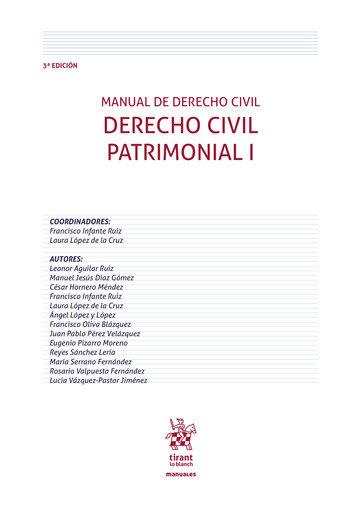 MANUAL DE DERECHO CIVIL DERECHO CIVIL PATRIMONIAL I | 9788413360409 | AGUILAR RUIZ, LEONOR