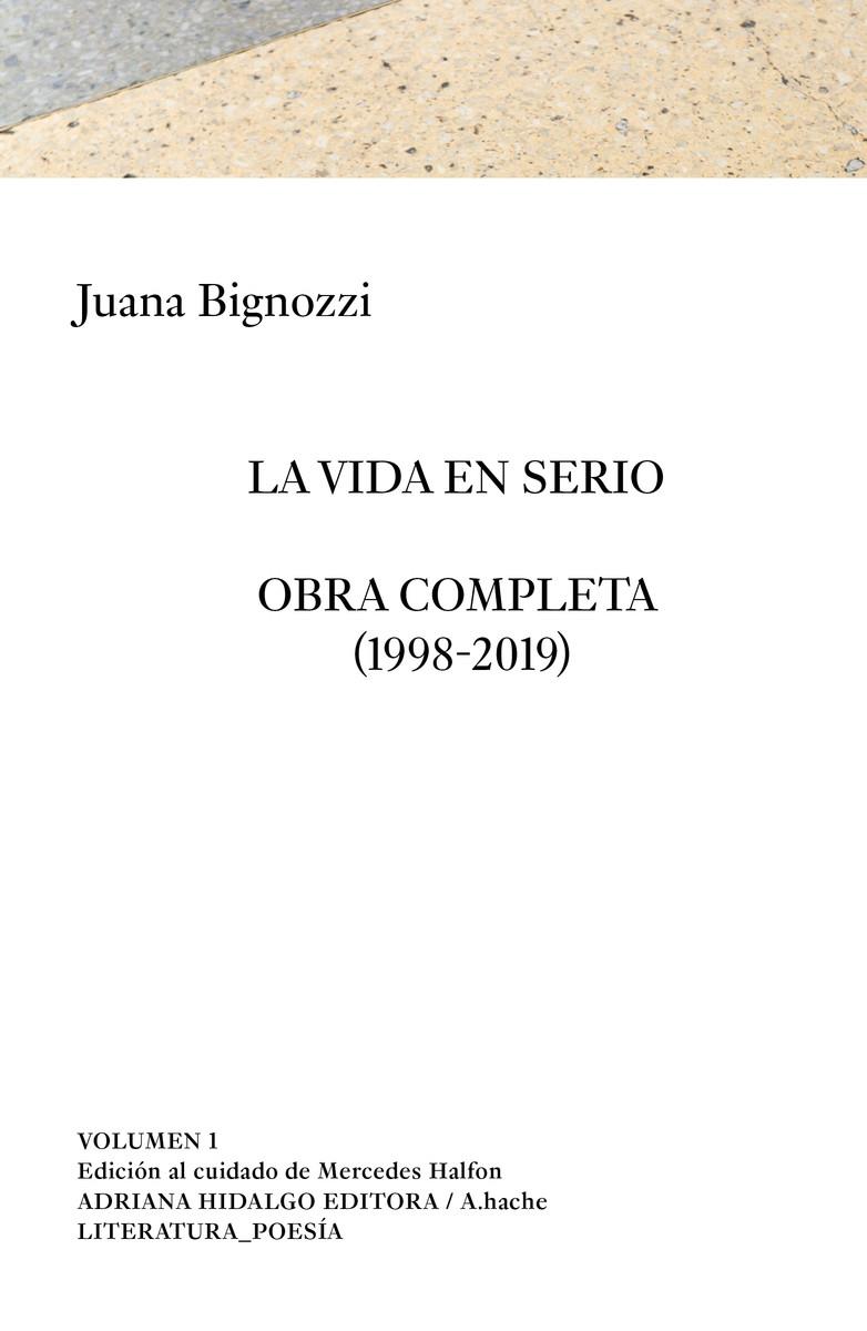 VIDA EN SERIO, LA | 9789878969954 | BIGNOZZI, JUANA