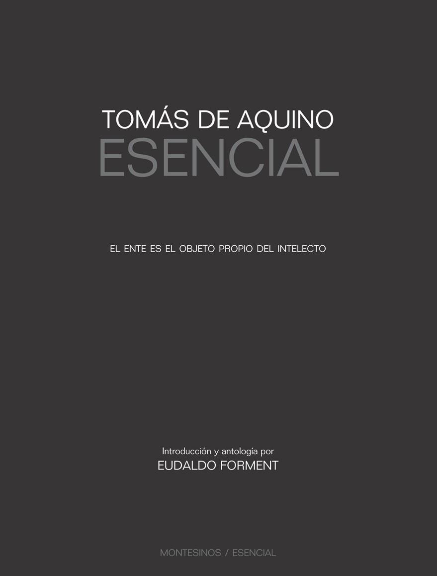 TOMÁS DE AQUINO ESENCIAL | 9788496831599 | FORMENT, EUDALDO
