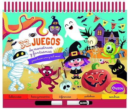 BLOC DE ANILLAS GRANDE. 32 JUEGOS DE MONSTRUOS Y FANTASMAS ¡PARA HACER UNA Y MIL | 9791039509121