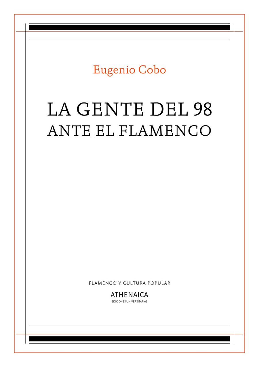 GENTE DEL 98 ANTE EL FLAMENCO, LA | 9788417325893 | GIL FERNÁNDEZ, JUAN / COBO, EUGENIO