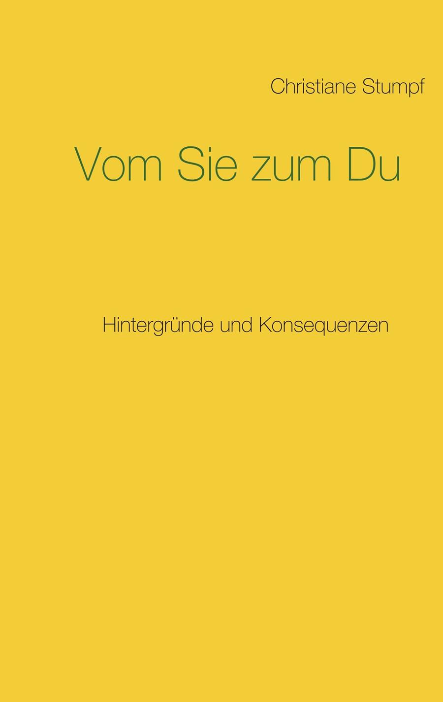 VOM SIE ZUM DU | 9783741295621 | STUMPF, CHRISTIANE