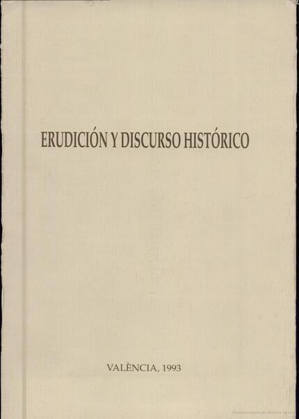 ERUDICIÓN Y DISCURSO HISTÓRICO: LAS INSTITUCIONES EUROPEAS (S. XVIII-XIX) | 9788437013138 | VARIOS AUTORES