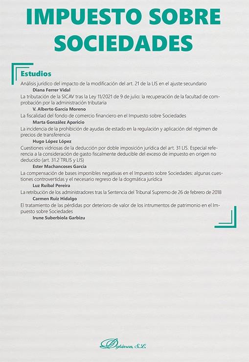 IMPUESTO SOBRE SOCIEDADES. MONOGRÁFICO NUEVA FISCALIDAD 2022 | 9788411224529