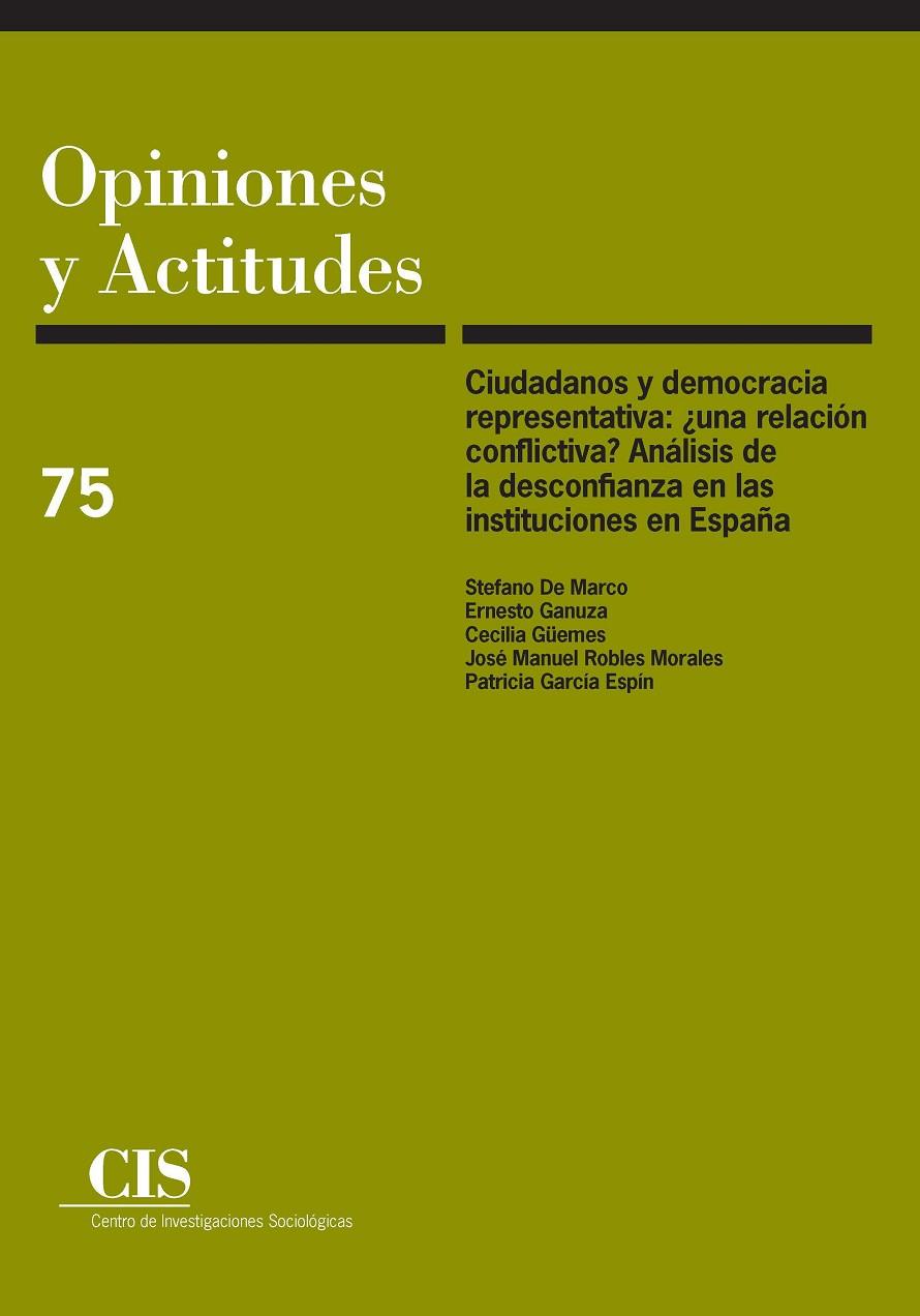 CIUDADANOS Y DEMOCRACIA REPRESENTATIVA | 9788474767858 | DE MARCO, STEFANO / GANUZA, ERNESTO / GÜEMES, CECILIA / ROBLES MORALES, JOSÉ MANUEL