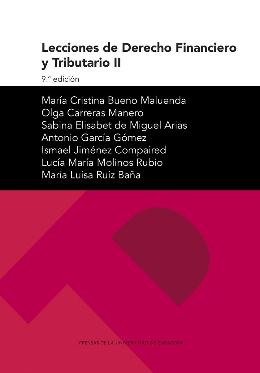 LECCIONES DE DERECHO FINANCIERO Y TRIBUTARIO II | 9791387705855 | BUENO MALUENDA, MARIA CRISTINA / CARRERAS MANERO, OLGA / DE MIGUEL ARIAS, SABINA ELISABET