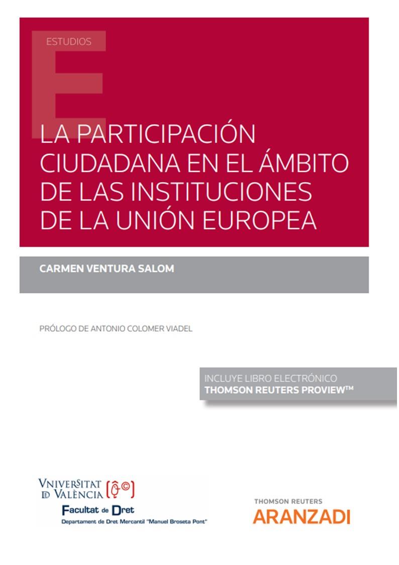 PARTICIPACIÓN CIUDADANA EN EL AMBITO DE LAS INSTITUCIONES, LA | 9788411245876 | VENTURA SALOM, CARMEN