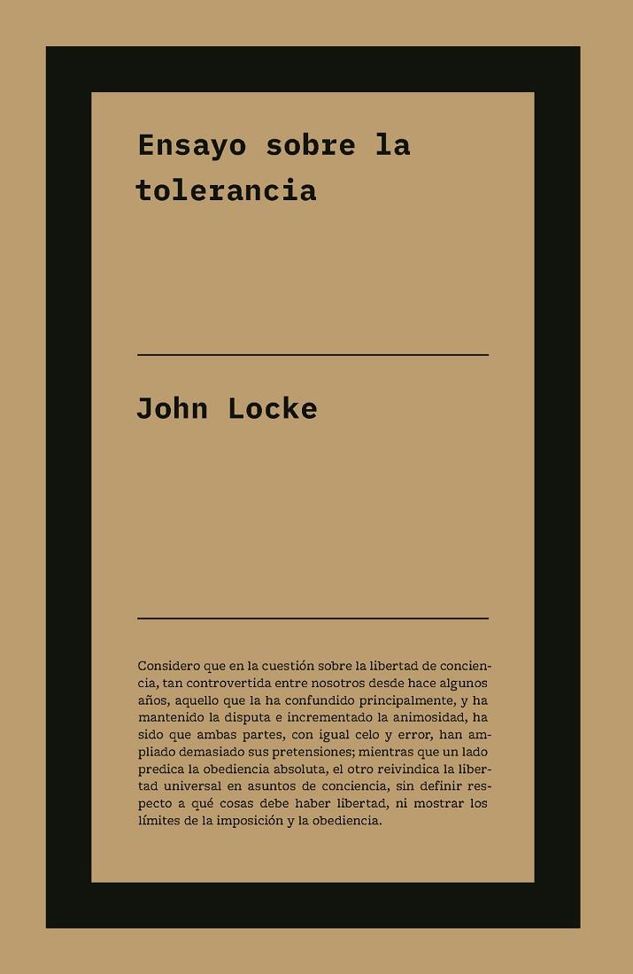 ENSAYO SOBRE LA TOLERANCIA | 9791388115189 | LOCKE, JOHN