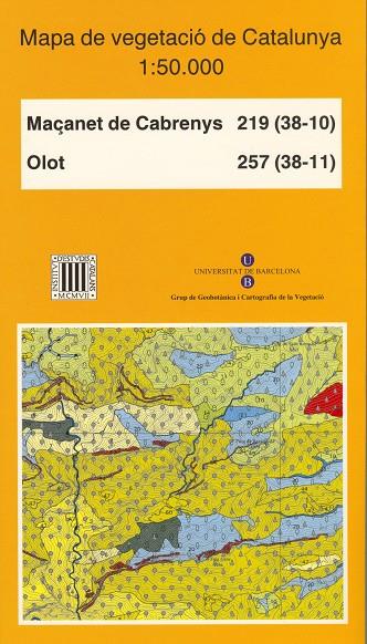MAPA DE VEGETACIÓ: MAÇANET DE CABRENYS I OLOT | 9788472839649 | VARIOS AUTORES