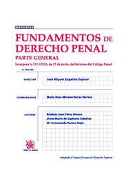 FUNDAMENTOS DE DERECHO PENAL PARTE GENERAL | 9788498769197 | JOSÉ MIGUEL ZUGALDÍA ESPINAR/MARÍA ROSA MORENO-TORRES HERRERA/ESTEBAN JUAN PÉREZ ALONSO/ELENA B. MAR