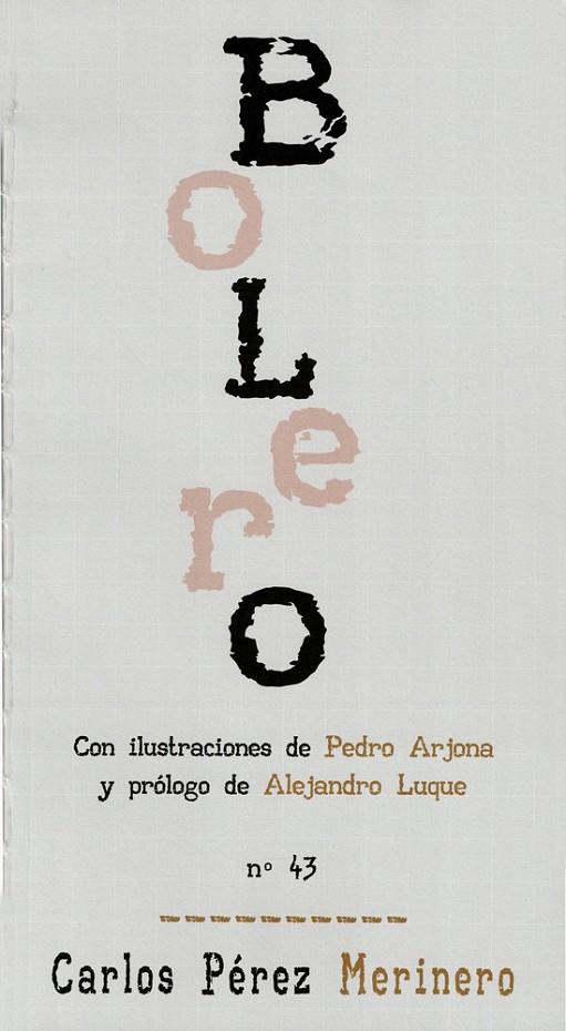 BOLERO | 9791399001075 | PÉREZ MERINERO, CARLOS