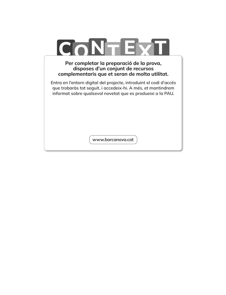 CONTEXT. CATALUNYA. 2027. LLENGUA CATALANA I LITERATURA. PAU | 9788448967130 | PÉREZ DÍEZ, ANA / SOLER CANALS, MERCÈ / VILA SUBIRANAS, MARTA