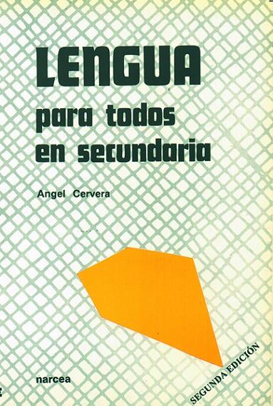 LENGUA PARA TODOS EN SECUNDARIA | 9788427710696 | CERVERA RODRIGUEZ, ANGEL