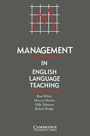 MANAGEMENT IN ENGLISH LANGUAGE TEACHING | 9780521377638 | WHITE, RON / MARTIN, MERVYN / STIMSON, MIKE / HODGE, ROBERT